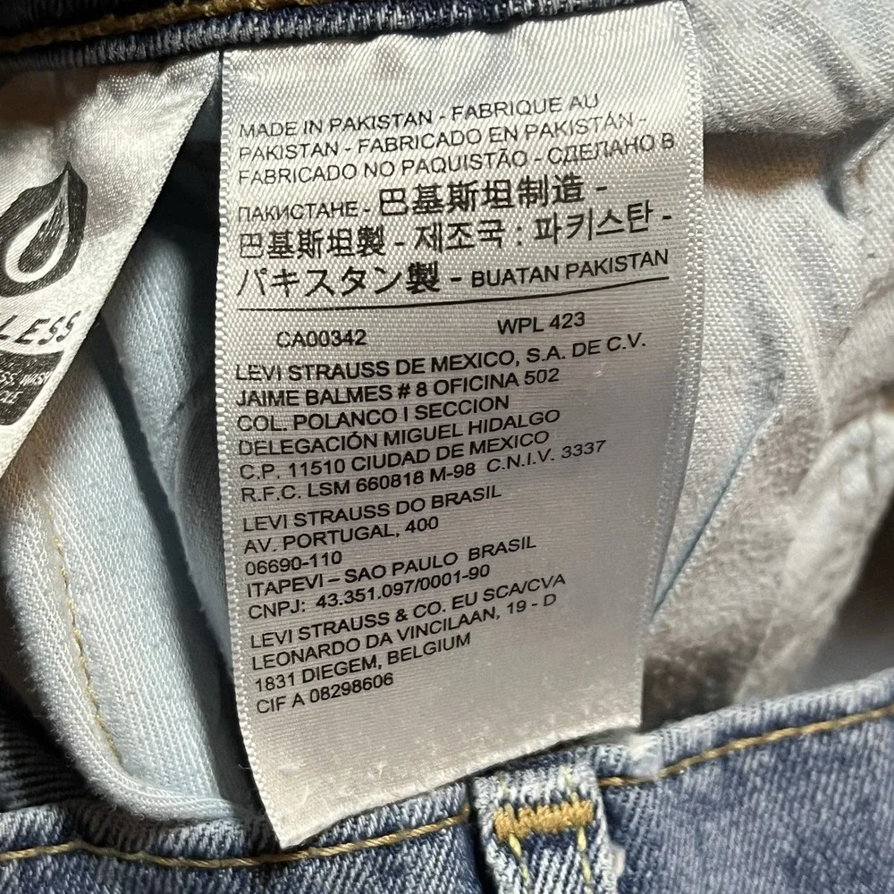 Levis Jeans Mens 34x30 502 Blue Whiskering Fade Grunge Workwear Stretch Gorpcore